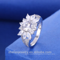 Wholesale Jewelry Wedding Rings Round White Zircon Design Ladies Rings